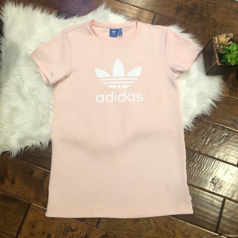 Adidas Women’s Tee Shirt Dress Pink Small …